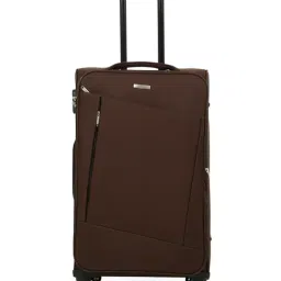 Teakwood Leathers Brown Soft Case Cabin Trolley Bag - 32.2Ltrs-picture-45