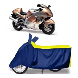 Auto Pearl Two Wheeler Cover for Suzuki GSX R1300 Hayabusa - Yellow, Blue-image-13