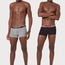 Zoiro Men Pack Of 2 Waistband Elasticated Trunk image 2