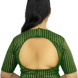 PU FASHION Women Golden Foil Stripe Strechable Blouse image 5