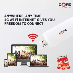 COFE CF-807 Wdiii High Speed Single-Band 4G Sim Support Wi-Fi Dongle (White) image 2