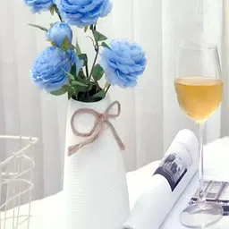 Homesake Blue 3 Pieces Hanging Peony Artificial Flower image 1