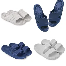 Feel alive Men Pack Of 4 Ultra-Comfortable Lightweight EVA Flip Flops-picture-16