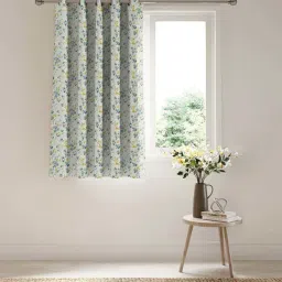Ddecor Live Beautiful Yellow & Blue Polyester 5Ft Window Room Darkening Curtain-picture-35
