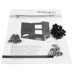 StarTech.com Black 8U Steel Server Rack with 2-Post Frame, WALLSHELF8U image 4