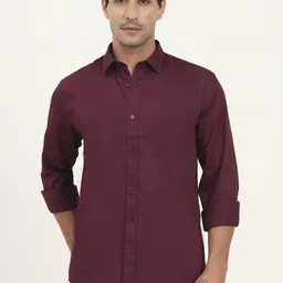 JADE BLUE Men Slim Fit Opaque Casual Shirt-picture-17