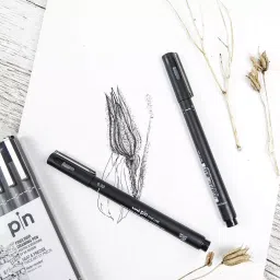 Uni Pin Fineliner Black Ink 0.03 - 0.8 mm Fine Tip Posca Drawing Pen (Pack of 6 Pcs) image 3