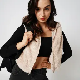 Only Beige Regular Fit Hooded Jacket-image-38