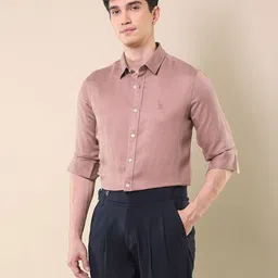 U.S. Polo Assn. X Pacho Men Tailored Fit Spread Collar Solid Casual Shirt-picture-24