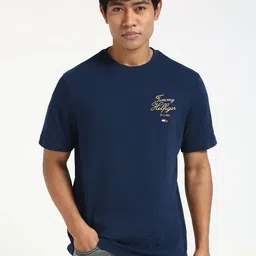 Tommy Hilfiger Men Solid Round Neck Cotton T-shirt-picture-52