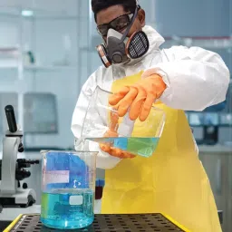 Udyogi Kem-Shield Protective Apron Yellow High-Quality Non-Woven Fabric 71x91 cm (28x36 inch), KS401A image 2