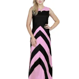 PATRORNA Light Pink & Black Color-Block Gown-picture-10
