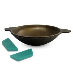 The Indus Valley Black Cast Iron 22.09 cm Vellapam Pan With Grip (0.5 L)-picture-39