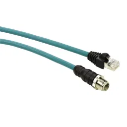 Schneider Electric 1 m M12 to Male RJ45 Male Terminated PVC Sheath Network Cord, TCSECL1M3M1S2 image 2