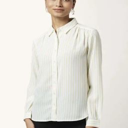 Annabelle by Pantaloons White & Yellow Printed Shirt-picture-27