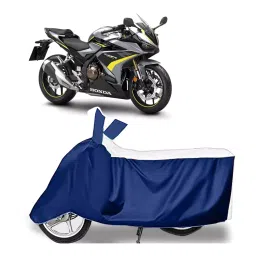 Auto Pearl Two Wheeler Cover for Honda CBR500R - White, Blue-picture-19