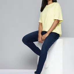 Levis Typography Printed Drop-Shoulder Sleeves Oversized Pure Cotton T-shirt image 3