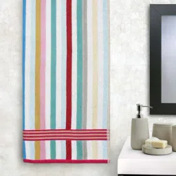 Creeva Colors Multicolor Cotton 500 GSM Terry Bath Towel - Set of 2-picture-11