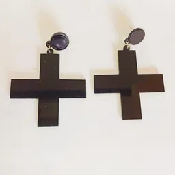 Evince MODE Stainless Steel Contemporary Shaped Drop Earrings-picture-12