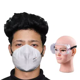 ORILEY GC-001963 White Plastic Goggle with Medic-S97 Face Mask (Pack of 2)-picture-12