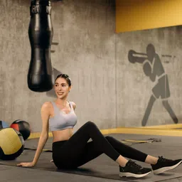 MANGO Grey Ribbed Seamless Full Coverage Workout Bra 87095639 image 1