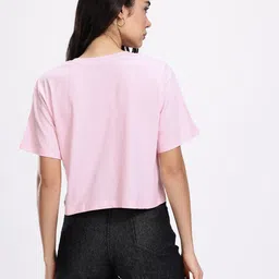 Kook N Keech Relaxed Fit Typography Printed Pure Cotton Crop T-shirt image 5