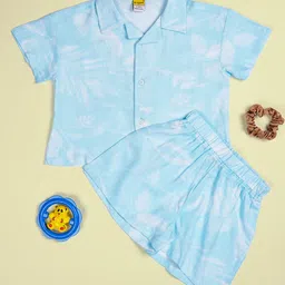 BE AWARA Girls Printed Short Sleeves Pure Cotton Shirt With Shorts-image-61