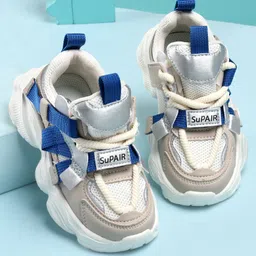 KIDLINGSS Colour Blocked Lace Up Shoes - Beige & Blue-image-31