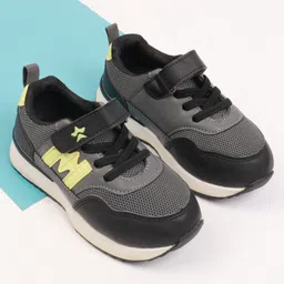 Cute Walk by Babyhug Velcro Closure Sneaker With Lace Detailing - Black-picture-12