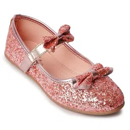 boyz n galz Bow Detailed Shimmered Mary Jane Ballerinas - Pink image 3