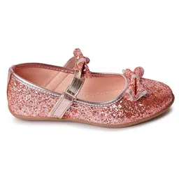 boyz n galz Bow Detailed Shimmered Mary Jane Ballerinas - Pink image 4