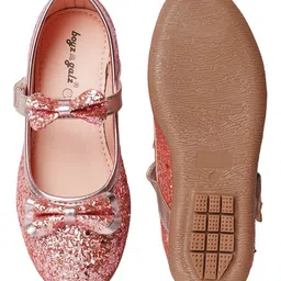 boyz n galz Bow Detailed Shimmered Mary Jane Ballerinas - Pink image 5