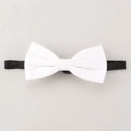 Babyhug Full Sleeves Printed Party Wear Shirt With Bow - Black image 5