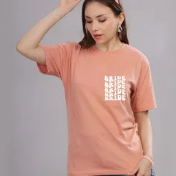 FALTU.CO Women Printed Drop-Shoulder Sleeves Pure Cotton T-shirt image 4