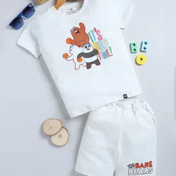 YK X Minute Mirth Boys We Bare Bears Printed T-shirt with Shorts-picture-2