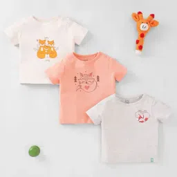 Ed-a-Mamma Baby Multicolor Printed T-Shirt (Pack Of 3)-picture-14