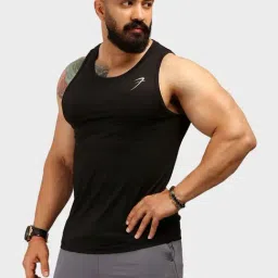 FUAARK Black Regular Fit Tank Tees-image-39