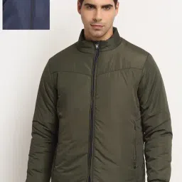 Cantabil Green Regular Fit Reversible Jacket-image-32