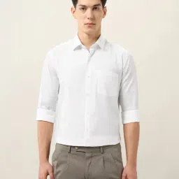 Arrow White Cotton Slim Fit Texture Shirt-picture-28