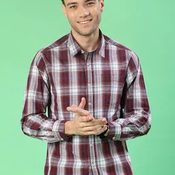 V-Mart Men Slim Fit Tartan Checks Checked Casual Shirt-picture-25