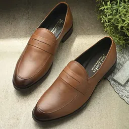Just Leather Men Leather Formal Slip-Ons-picture-24