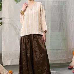 RAAS LIFE Striped V Neck Tunic & Trousers Co-Ords-picture-17