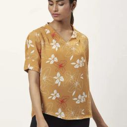 Annabelle by Pantaloons Mustard Printed Top-picture-15
