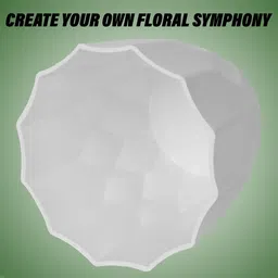 Kuber Industries White 2 Pieces Textured Flower Pots Planters image 3