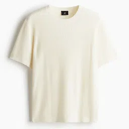 H&M Regular Fit Rib-Knit T-shirt image 1