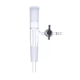 ABGIL Adapter Vacuum Flow Control With PTFE Stopcock & Two Joints B19 Socket and B29 Cone, ADP-18-02 image 1