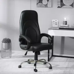 Modern India Seating High Back Manager Chair Black Mi75 image 3