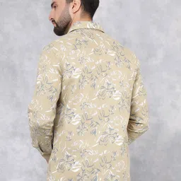 Crimsoune Club Men Classic Slim Fit Floral Opaque Printed Casual Shirt image 5