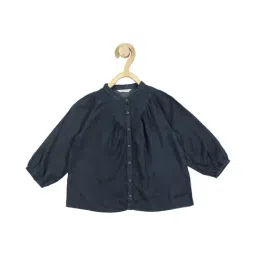 Peter England Kids Navy Solid Full Sleeves Top-picture-36