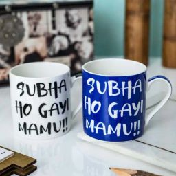 Goodhomes Multicolor Bone China Coffee Mugs (350 ml) - Set of 2-picture-38